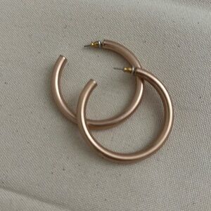 Rose gold hoop earrings